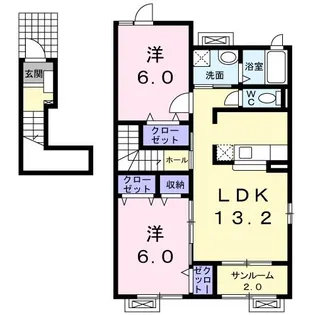 フロレスタ【2階】の間取り