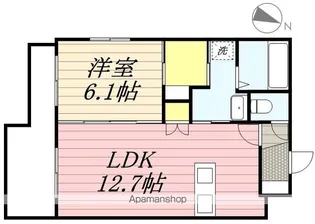 棒屋第11下池ハイツ【1階】の間取り
