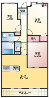 パークハウス神立【4階】の間取り