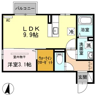ライトベル 102【1階】の間取り