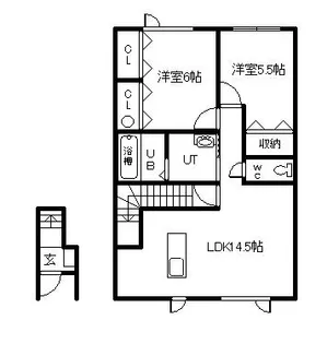 アルモニー(士別)【2階】の間取り