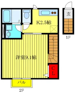 ルナフローラ【2階】の間取り