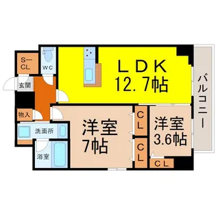 Eーcity大須【13階】の間取り