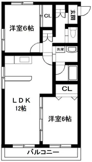 シャトル松井【2階】の間取り