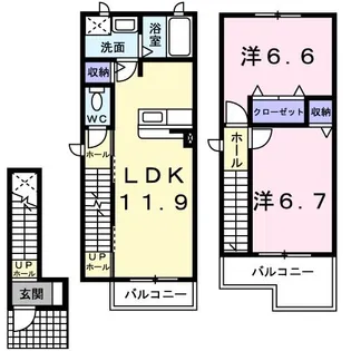 シュガーコート【2階】の間取り