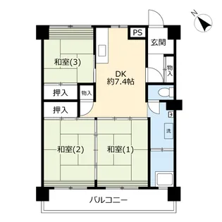 UR北広島駅前【6階】の間取り