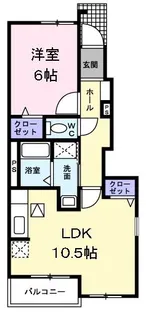 プラシードI【1階】の間取り