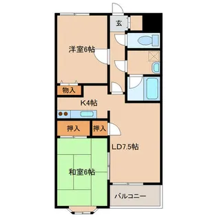 ラ・ビスタ駅南【3階】の間取り