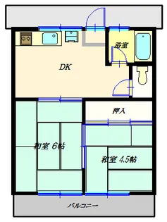 加藤コーポ【1階】の間取り