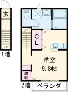 ウィズ諏訪山 B棟【2階】の間取り