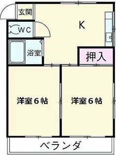 シルクハイツB【2階】の間取り
