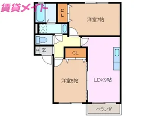 アセラ F棟【2階】の間取り