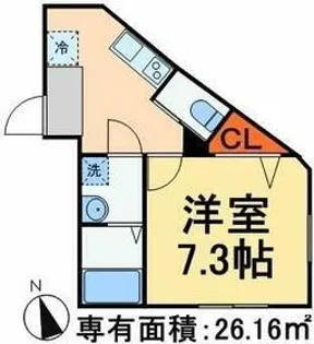 フェリオ上矢切【1階】の間取り
