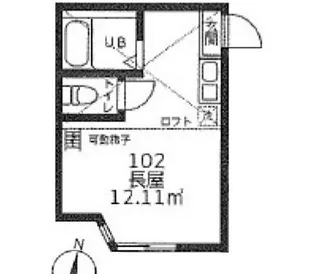 Hu横浜鶴見【1階】の間取り