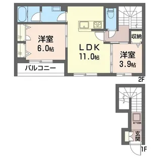 ランサローテ【2階】の間取り