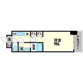 スプランディッド淀屋橋DUE【11階】の間取り