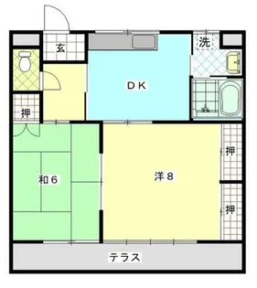 第2蔵王ハイツ【1階】の間取り