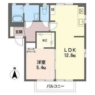 パラレルハウス【1階】の間取り