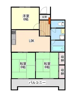 第一グリーンハイツ松縄【4階】の間取り