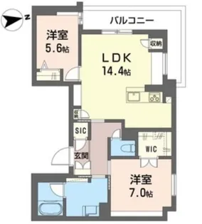 ルチーナ・ヴェルデア【3階】の間取り