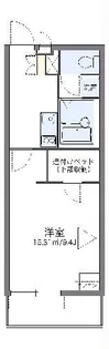 レオパレスボンジュルネ【3階】の間取り