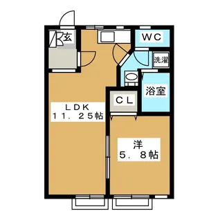 グランブルー山手【1階】の間取り