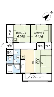 UR金剛【3階】の間取り