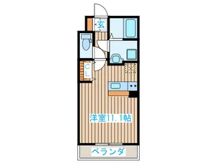 アルベルーチェ八幡【1階】の間取り