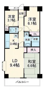 オクトス市ケ尾【2階】の間取り