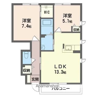 クオーレIII【1階】の間取り