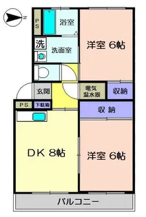 サンライズ三原【3階】の間取り