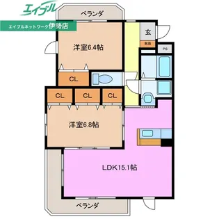 クオリア【4階】の間取り