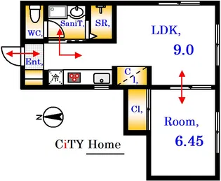 Casa&N住吉町【2階】の間取り