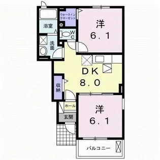 サン・メゾン C【1階】の間取り