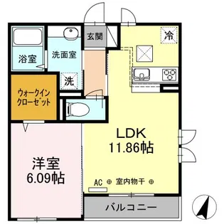 タートルドエル【1階】の間取り