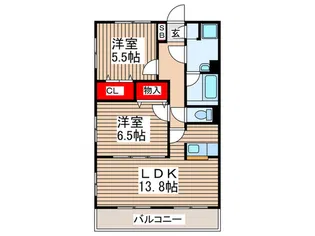ルプソアールドゥー【4階】の間取り