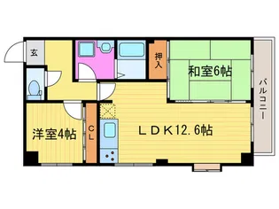 ラティエール桂【4階】の間取り