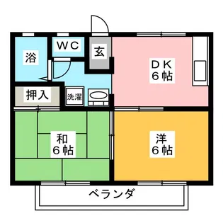 ホワイトパレスB棟【2階】の間取り