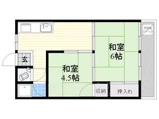 第2吉田文化【2階】の間取り