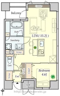 FinS Tower 櫻【7階】の間取り