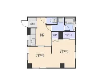 岸コーポ【1階】の間取り