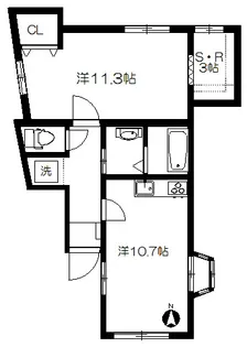 ハウス山田【1階】の間取り
