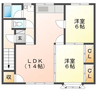 千秋荘【2階】の間取り