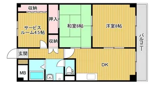 グリーンハイツ米山【4階】の間取り