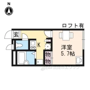 レオパレスサンオーク【2階】の間取り