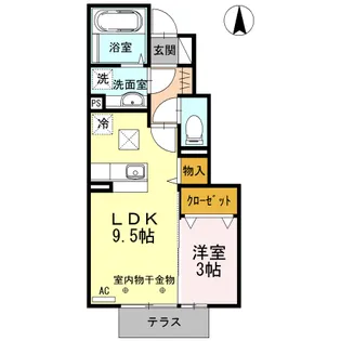 兵庫県高砂市高砂町浜田町1【アパート】の間取り