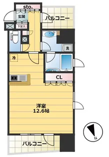 クオリア銀座三丁目【7階】の間取り
