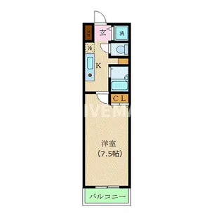 カスタリア新宿【7階】の間取り