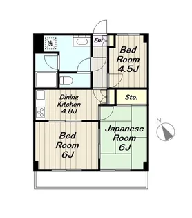 ハーモニー南林間【5階】の間取り