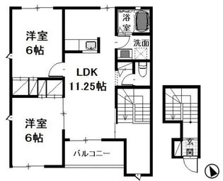 グランソレイユ B【2階】の間取り